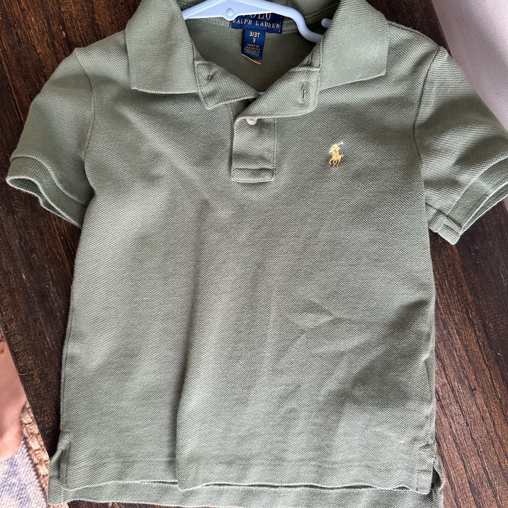 Ralph Lauren Green Polo Shirt Classic Pique